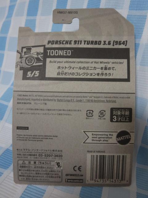 Hot Wheels zbgEB[ PORSCHE 911 TURBO 3.6 [964] TOONED HNK57-N910Q ̎ʐ^6